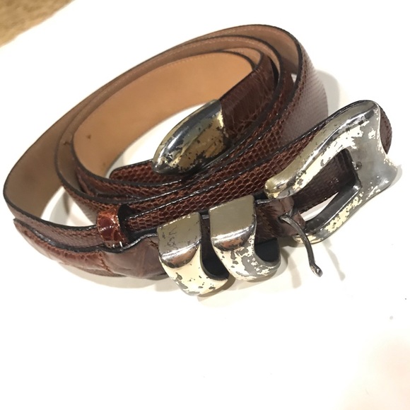 Vintage CALE SPAIN Genuine Lizard / Crocodile Belt